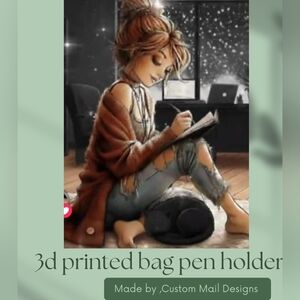 3d Printed You Pick Color Women's Bag Pen Or Makeup Brush Holder